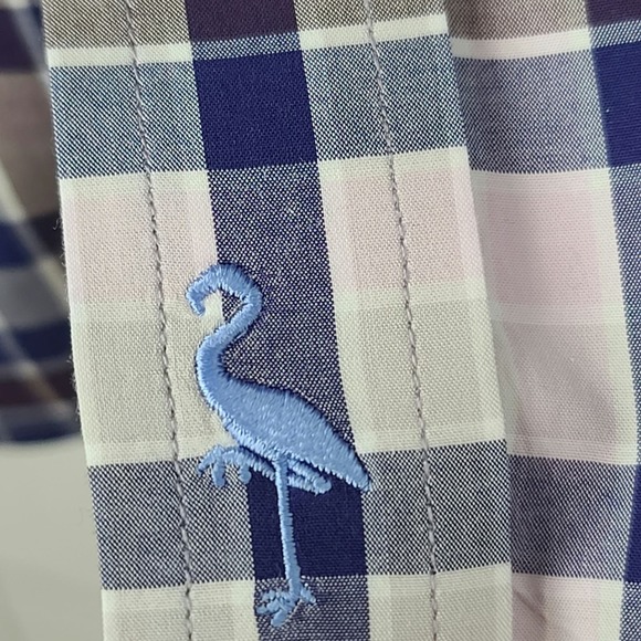 Tailorbyrd Collection Dress Shirt Large Blue Brown Plaid Mens Career Long Sleeve - Picture 10 of 15